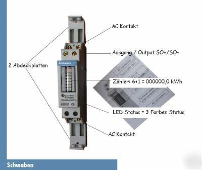 New wattmeter energy consumption meter din rail kwh 