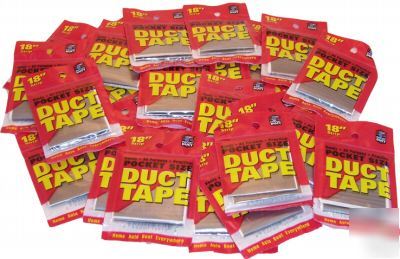 Pocket duct tape 25 packages silver