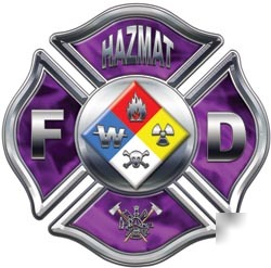 Firefighter hazmat decal reflective 2