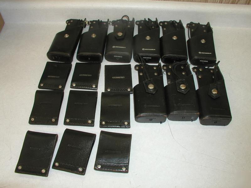 (9) motorola saber holster & leather belt loops