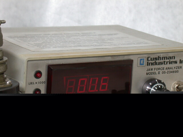 Cushman jaw force analyzer model ii