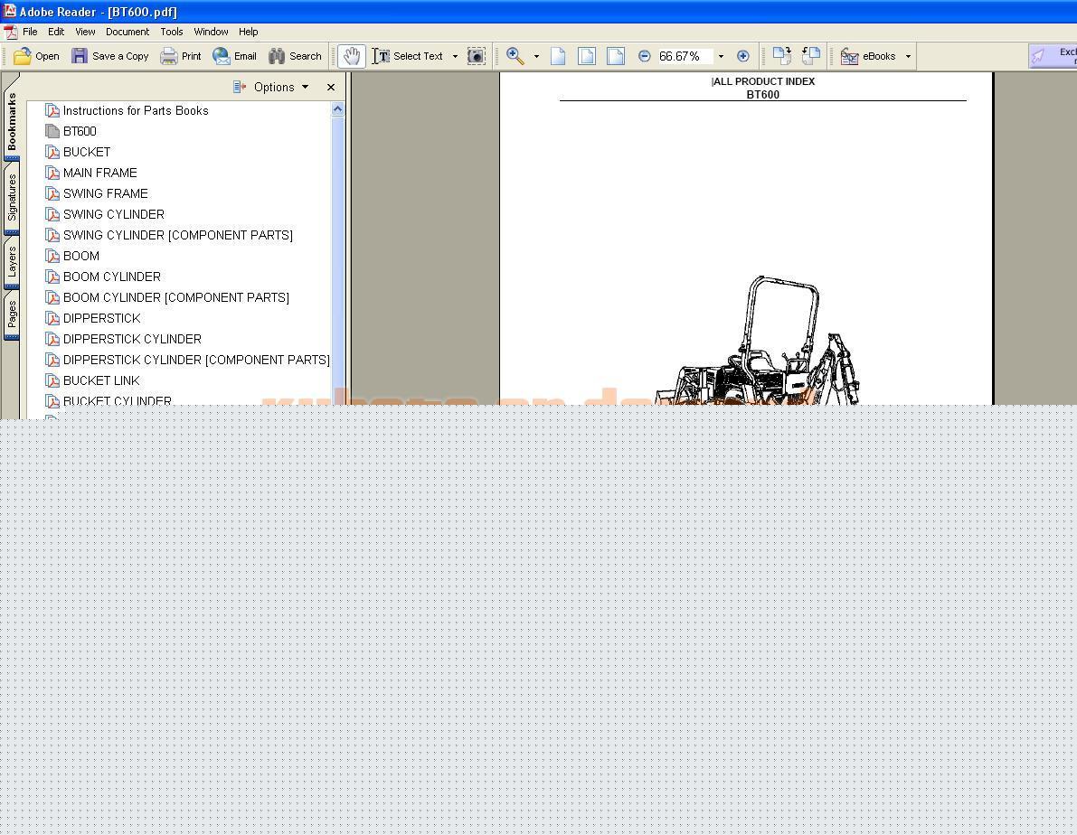 Kubota BT600 parts manual - we have other manuals