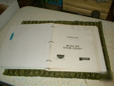 Parker grain buggy 450 4500 6000-1 manual parts list