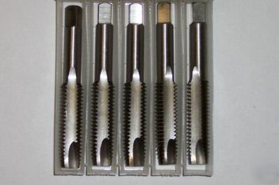 New 5-pack hss spiral point plug taps 3 flute 3/8-16