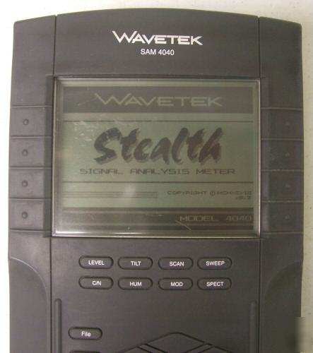 Wavetek sam 4040 signal analysis catv meter