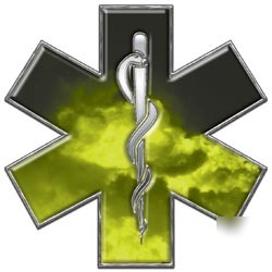 Emt ems mfr medic decal reflective 4