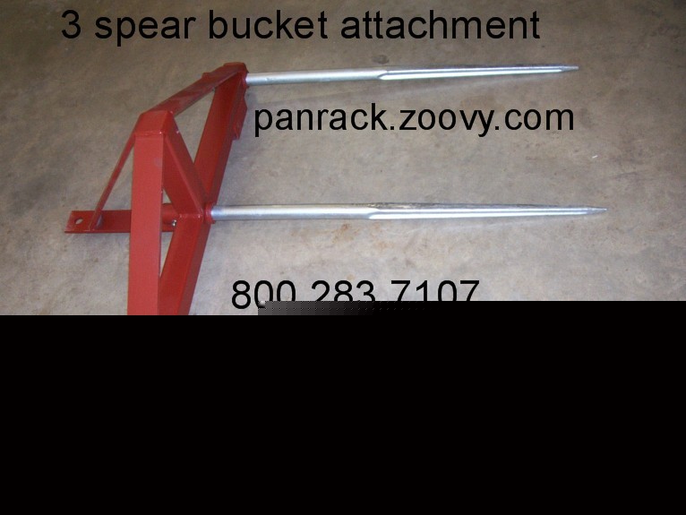 Hay bale loader mover carrier 3 spear spike prong 39
