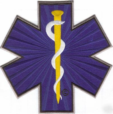 New brand emt/ems star of life back patch