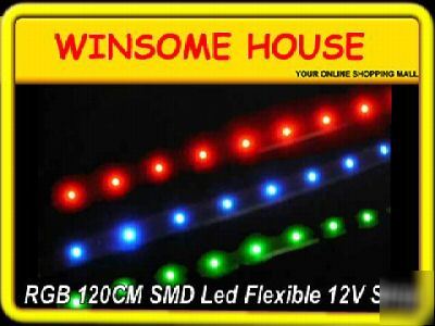 *flashling* 12V rgb 144 led flexible car smd led strip