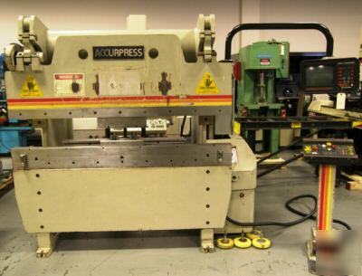 #7606 accurpress 6' x 60 ton 2X cnc hyd press brake '93