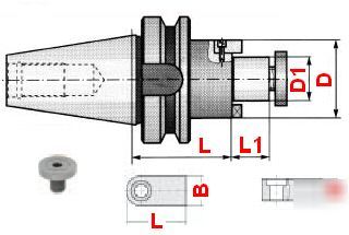 Bison bt-50 shell mill holder- arbor: 2.0 gl: 4.00