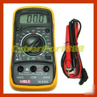 Digital lcd multimeter voltmeter ammeter backlight ohm