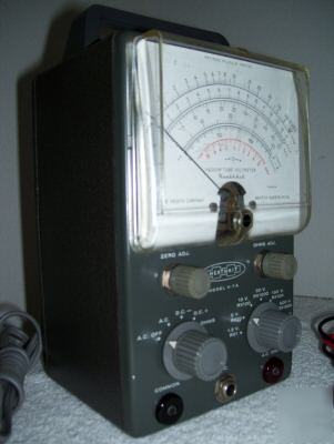Heathkit v-7A vtvm (with manual and probes)