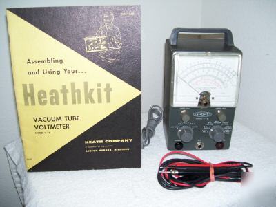 Heathkit v-7A vtvm (with manual and probes)