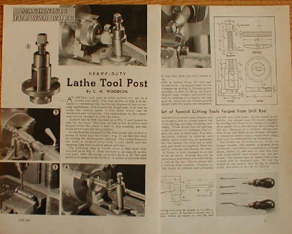 Heavy-duty king size metal lathe tool post plans