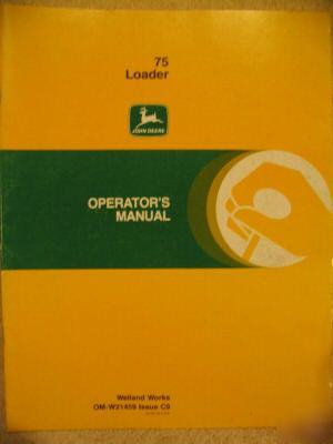 John deere 75 loader for 850 950 1050 tractor op manual